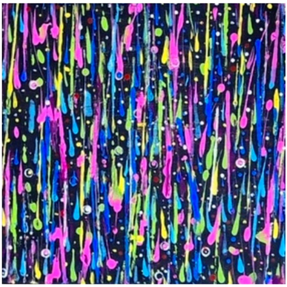 Hand Crafted Textured Abstract Design 12x12 Inches Canvas Picture